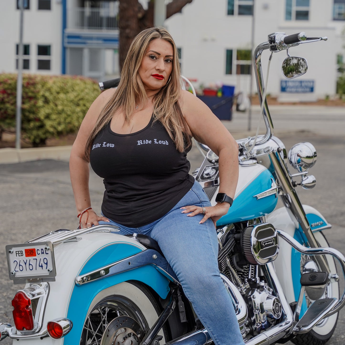 Women's Cross Back Tank Ride Low, Ride Loud