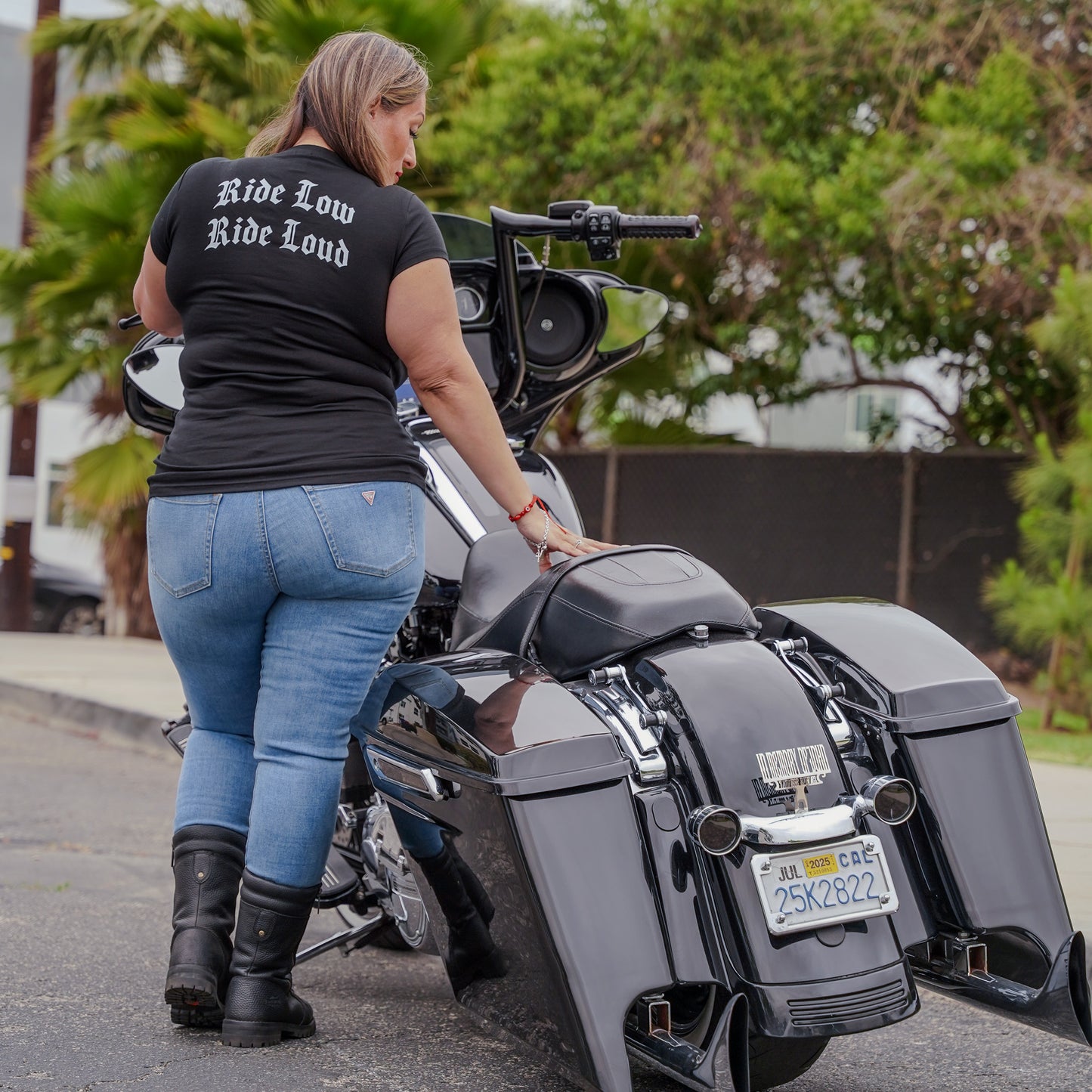 Women's V Neck Ride Low, Ride Loud