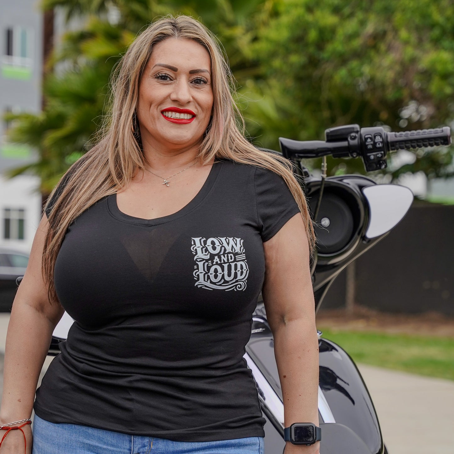 Women's V Neck Low and Loud OG