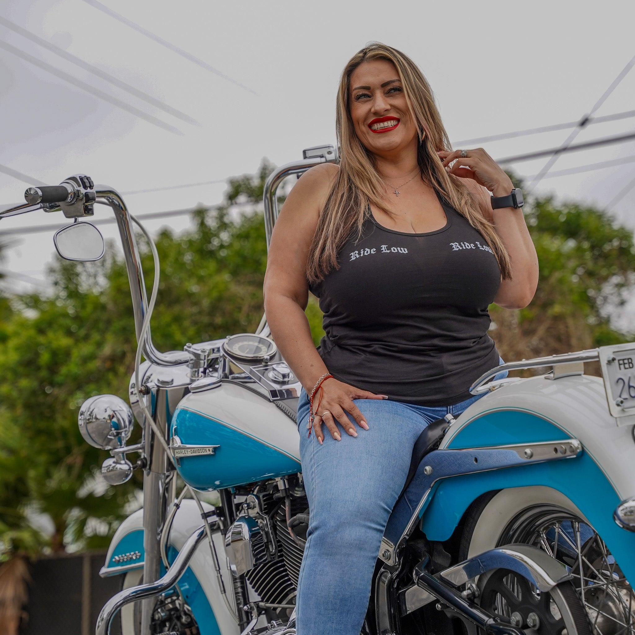 Women's Cross Back Tank Ride Low, Ride Loud