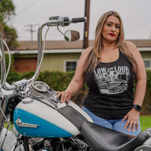 Women's Cross Back Tank Top Low and Loud OG