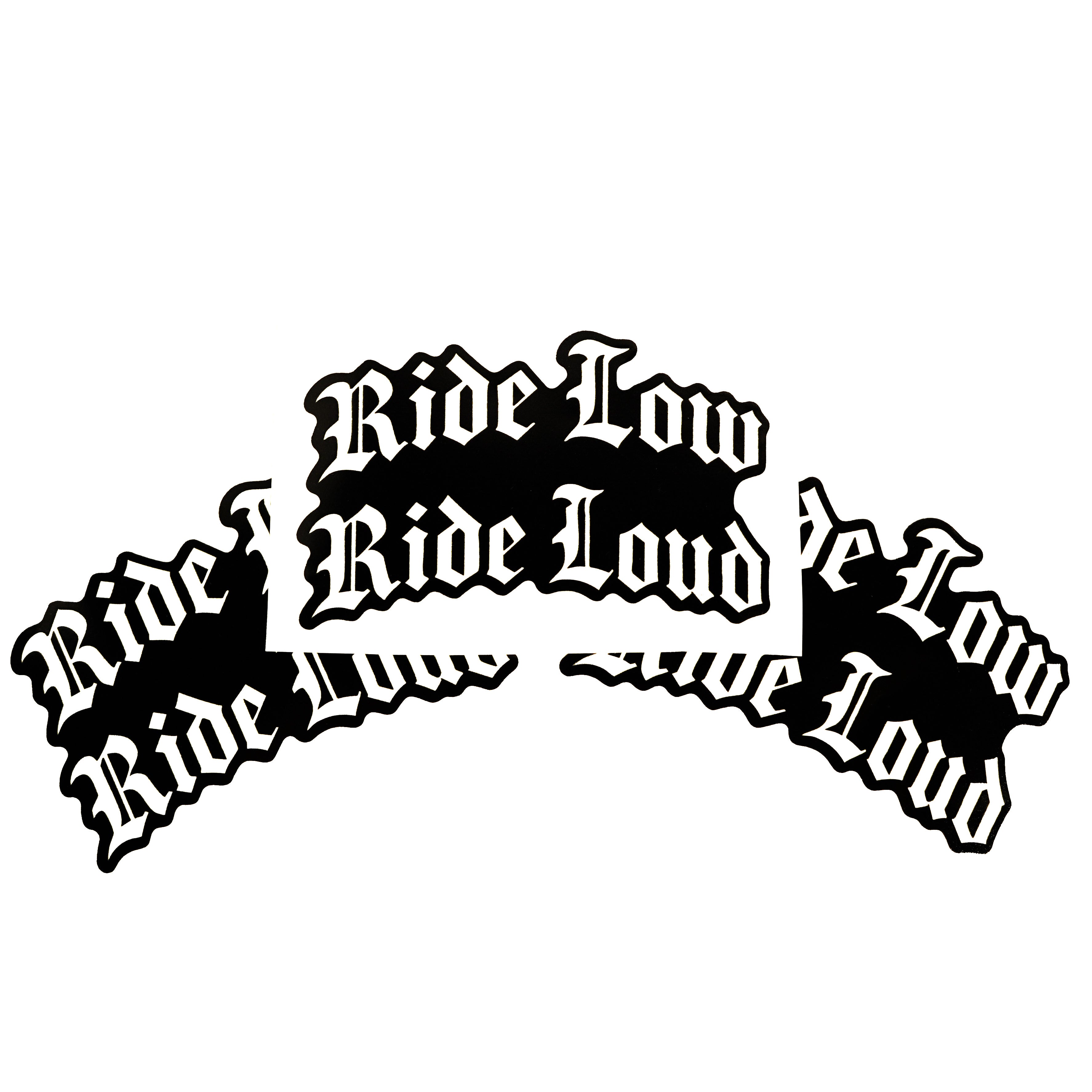 Ride Low Ride Loud Stickers