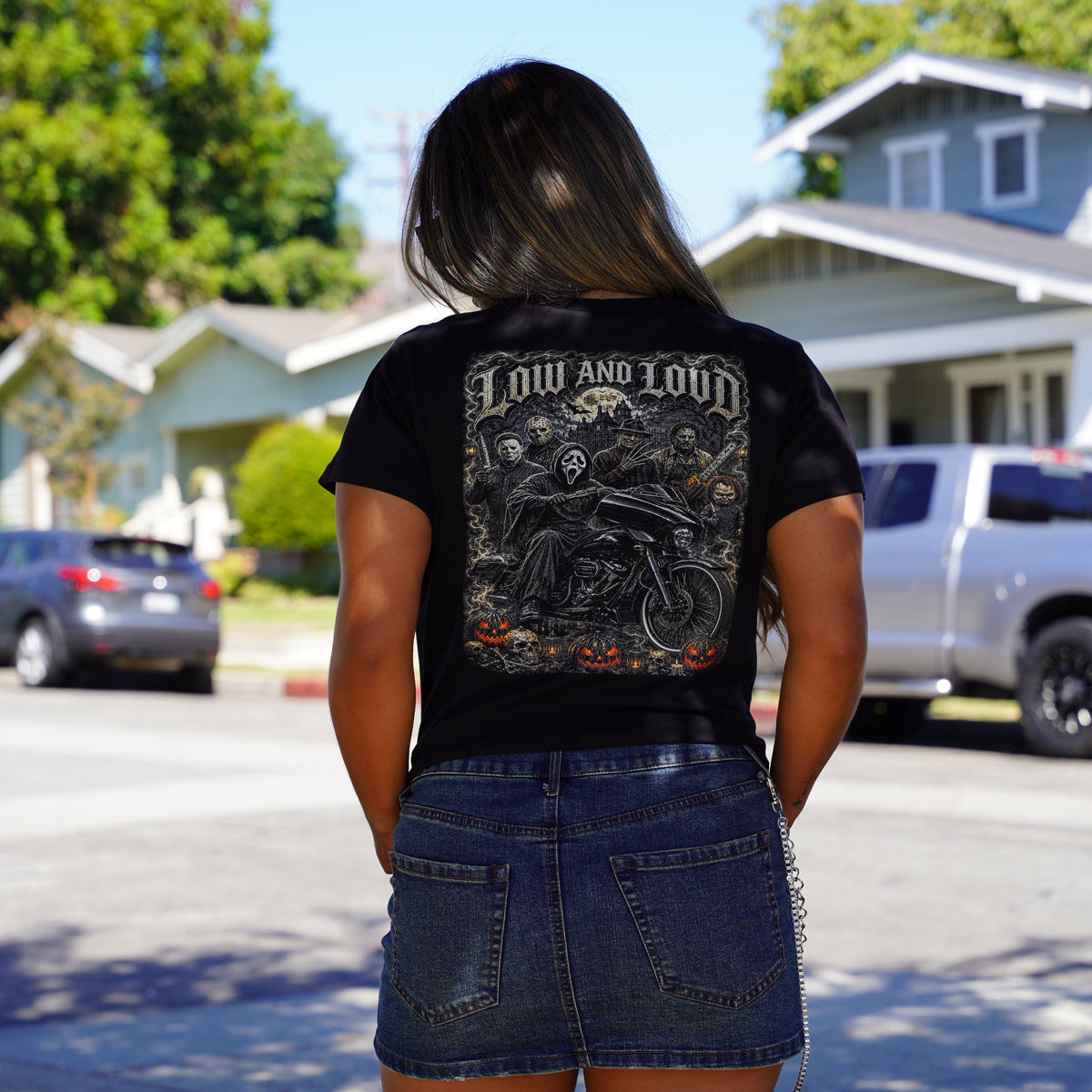 Women's Halloween Friends Baby Tee 🎃