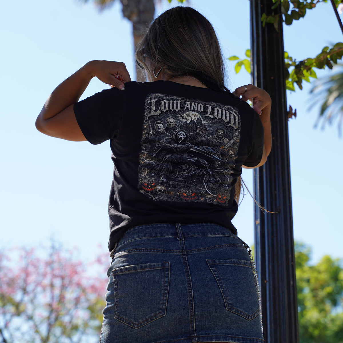 Women's Halloween Friends Baby Tee 🎃
