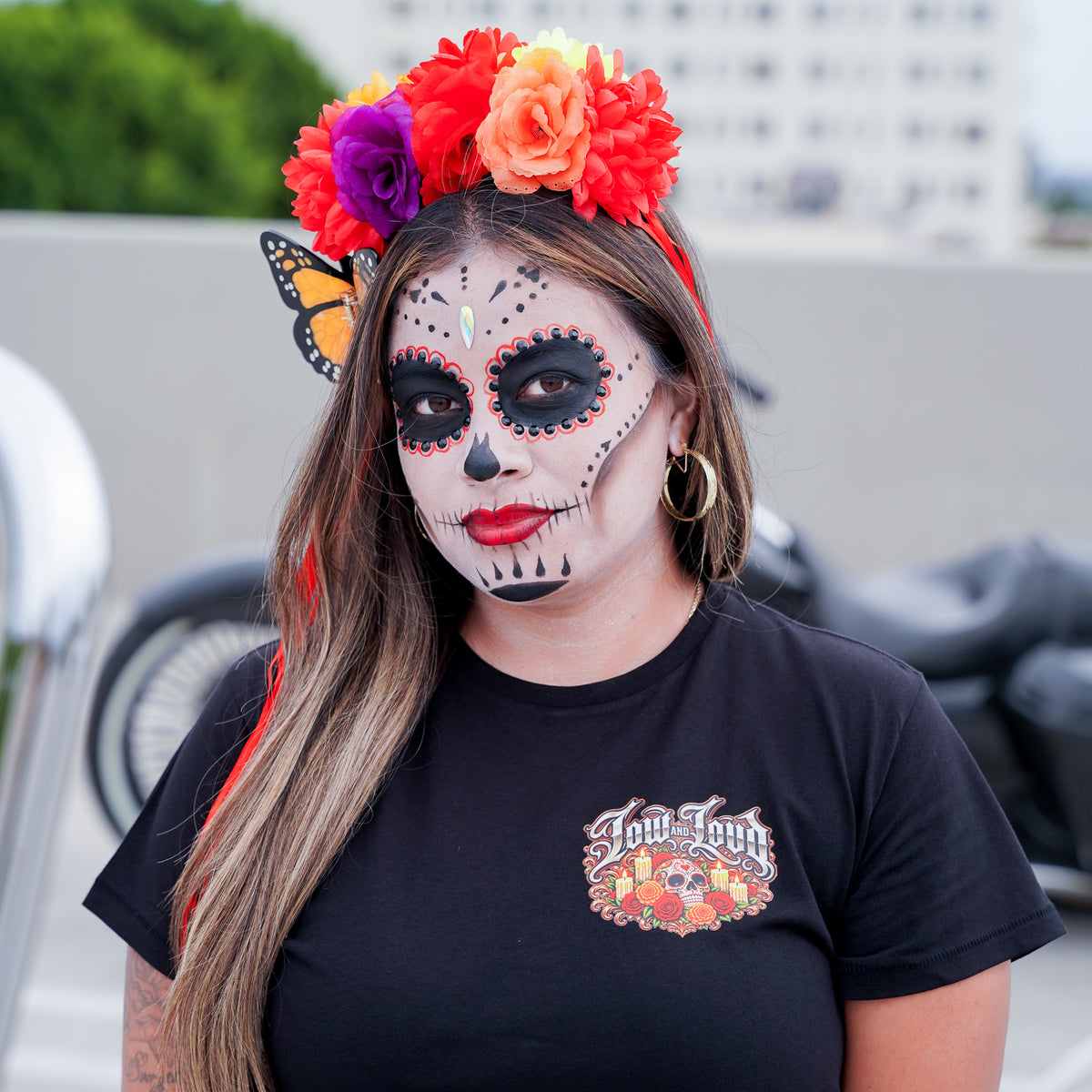 Women's Dia de Los Muertos Baby Tee💀