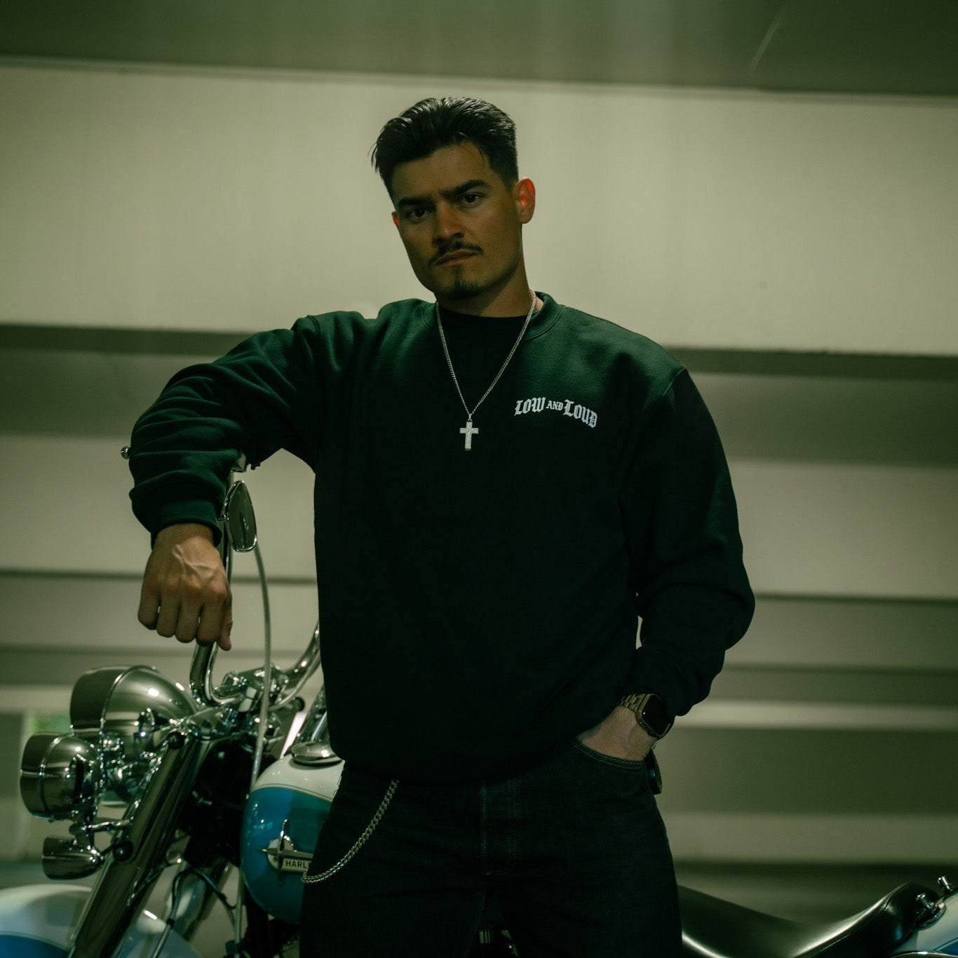 Old English Back Plate Crew Neck Sweater