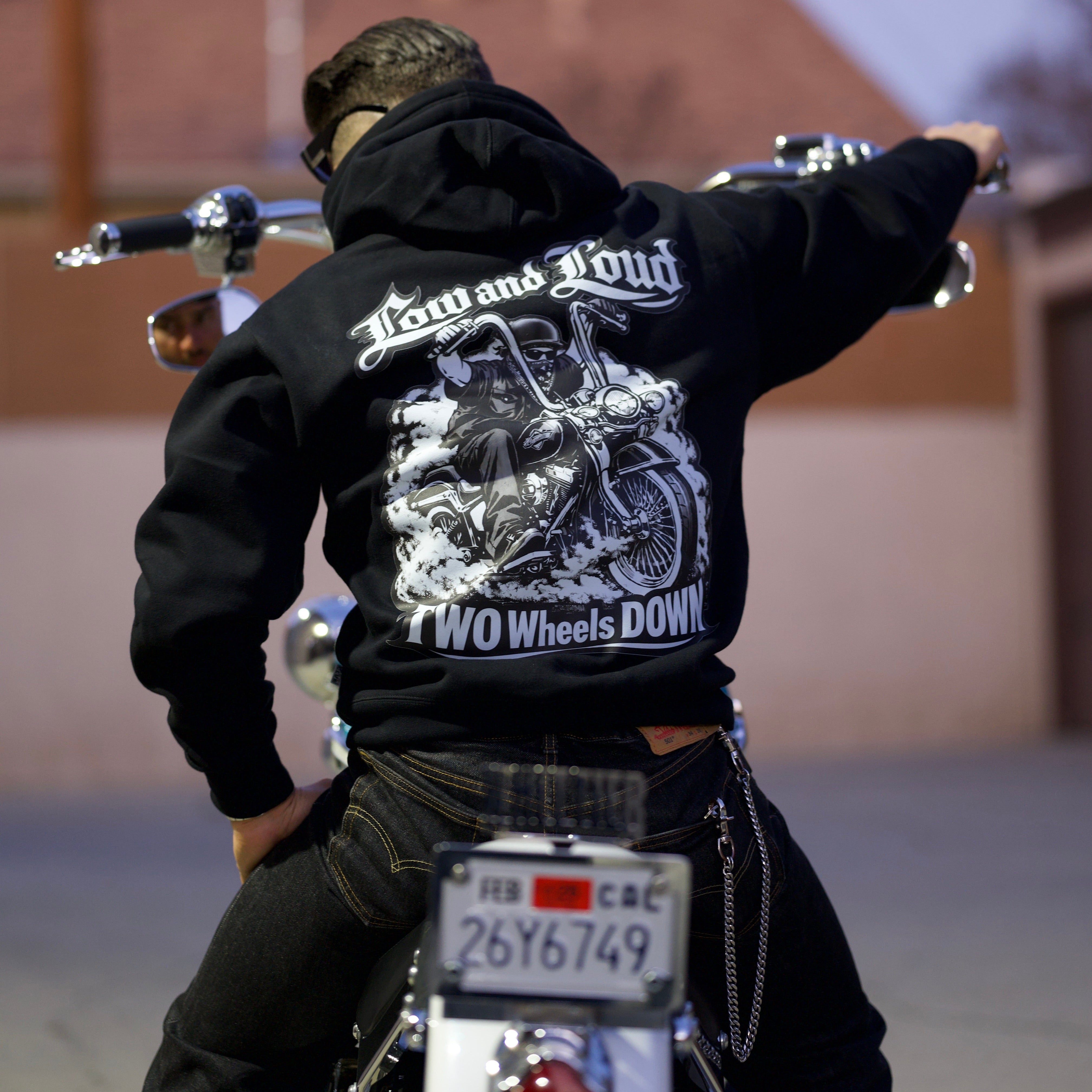 Two Wheels Down Hoodie
